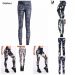 Leggings with skulls, witch symbols, sun, moon and stars Alternative Witchy Goth Leggings