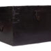Close-up of a wooden trunk that is black goth upcycking ideas and goth on a budget
