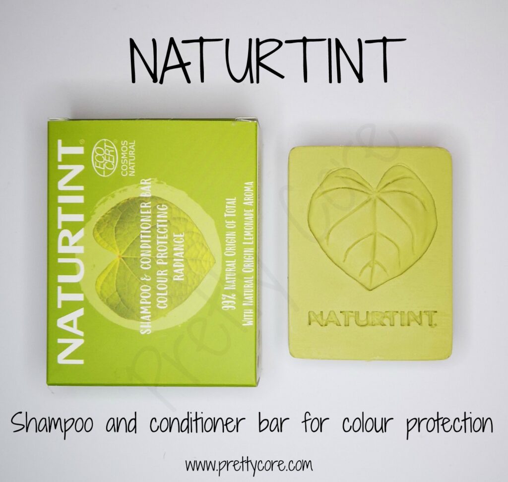 Naturtint 2 in 1 Colour Protecting Shampoo andConditioner Bar for Colour Treated Hair box and bar in green