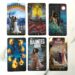 Lo Scarabeo The Tarot Of Haunted House Review laid out with the front of the packaging and additional tarot cards
