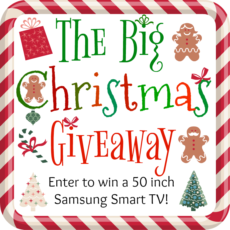 The big blogger giveaway for a competition to win a 50 inch Samsung smart TV
