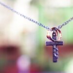 Christian wife necklace with rings and cross