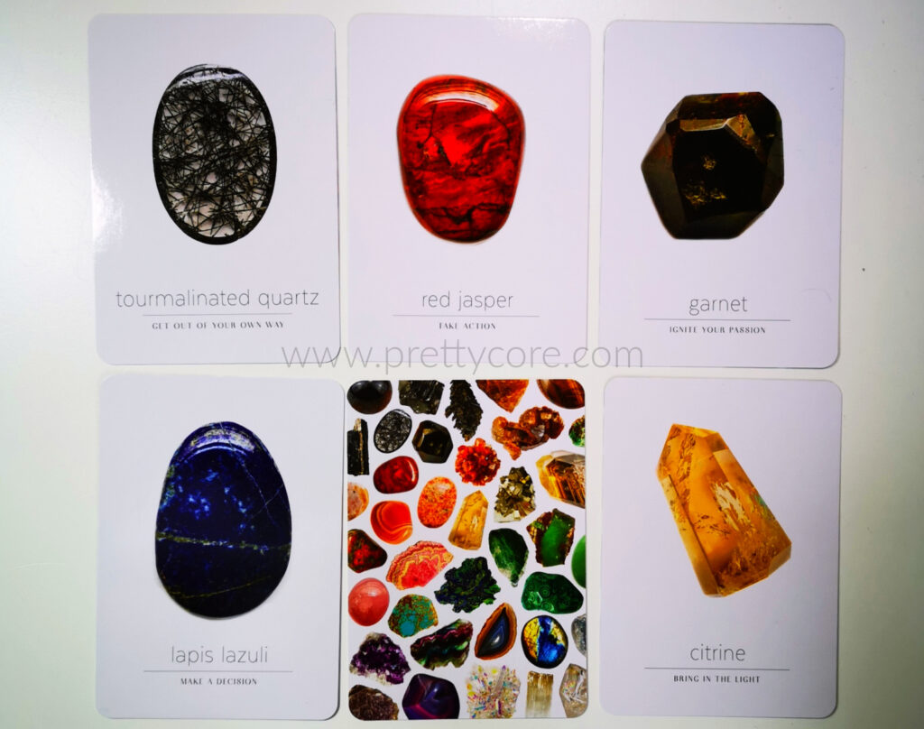 Daily Crystal Inspiration Oracle Cards Front and Back