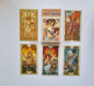 Lo Scarabeo Tarot Mucha Guide Book and cards