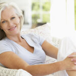 Senior Woman Sitting Outside showing she can age gracefully